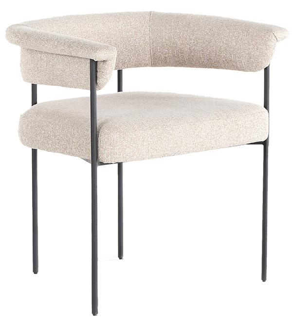 Crate & Barrel Sutter White Boucle Dining Chair Dupe - The Daily Dupe